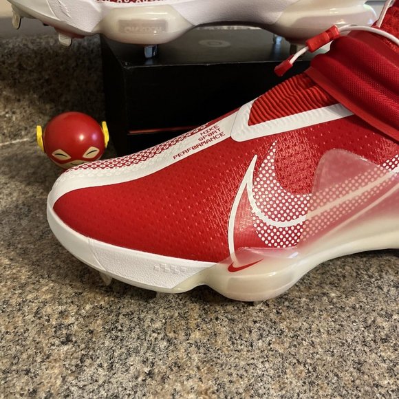 Nike Zoom Force Trout 7 Red/White‎ Metal Baseball Cleats CI3134-601 Mens Size 13 - Picture 3 of 8